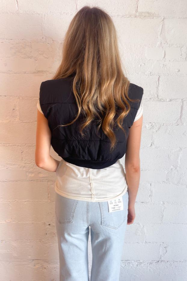 Mini Puffer Vest, Vest, Puffer Vest, Black Vest, Black Vest, Womens Vest, Womens boutique, Gameday