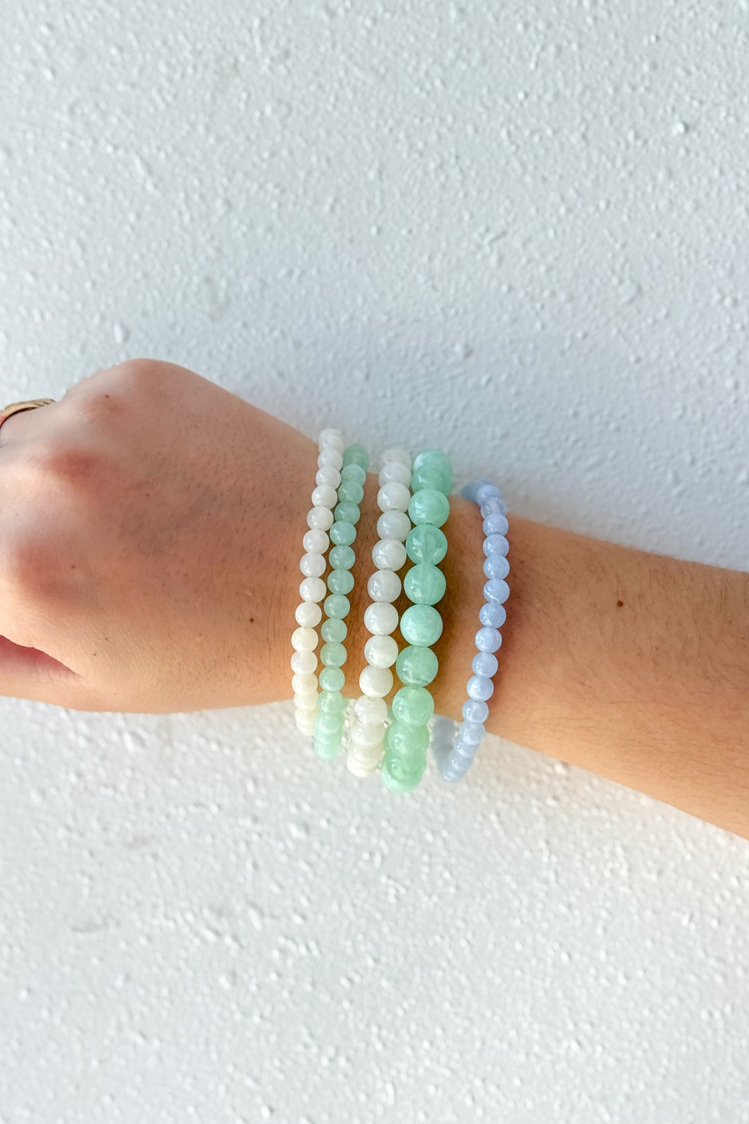 Multi Color 5 Pack Stone Bracelets, Bracelets, Jewelry, Accessories, Adeline Boutique, Boutique Jewelry, Stone Bracelets