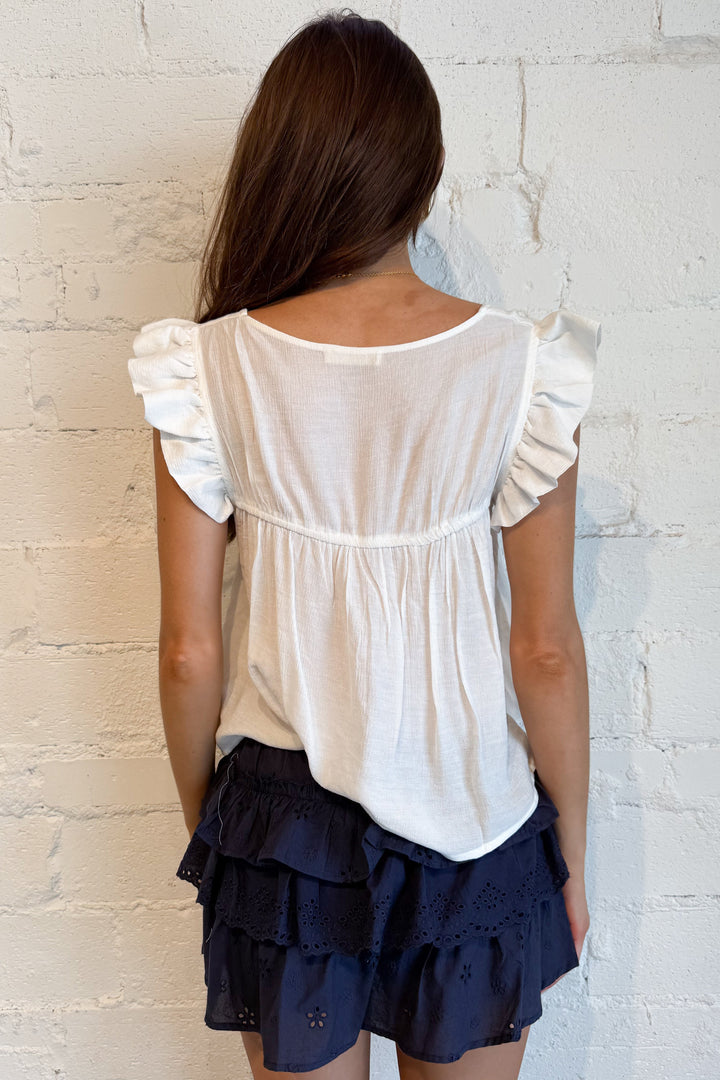 Nantucket Mini Skirt Navy Back, adeline boutique, dallas boutique, boutique