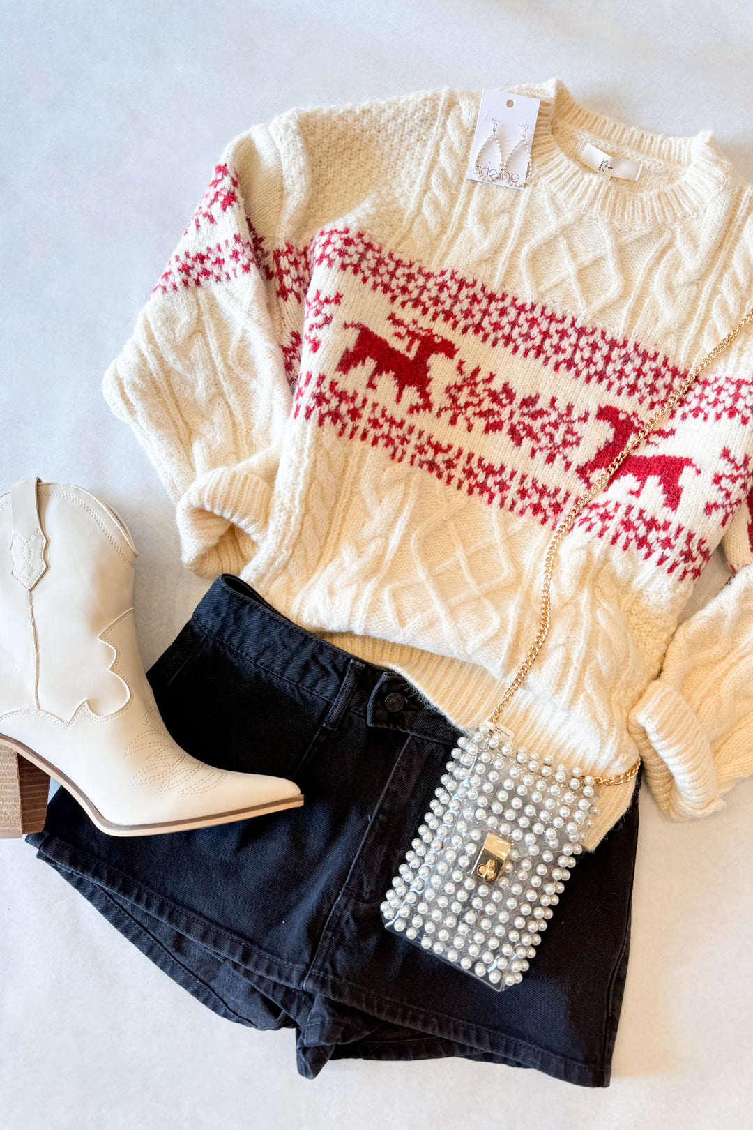 Nordic Holiday Sweater, Christmas Sweater, Sweaters, Adeline Boutique, Dallas Boutique, Holiday Sweaters, Knit Sweaters, Women's Clothing Boutique