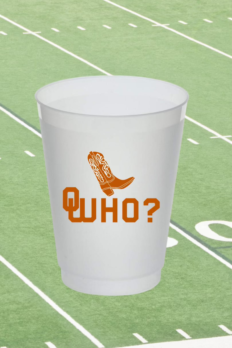 Frosted Cup, 16oz Cup, UT Merchandise, OU, Plastic Cups