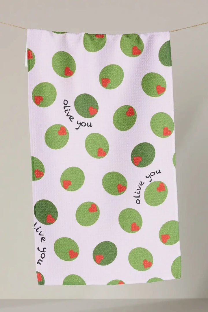 Olive You Bar Towel, Accessories, Towels, Pool Towels, Beach Towels, House Accessories, Adeline Boutique, Dallas Boutique