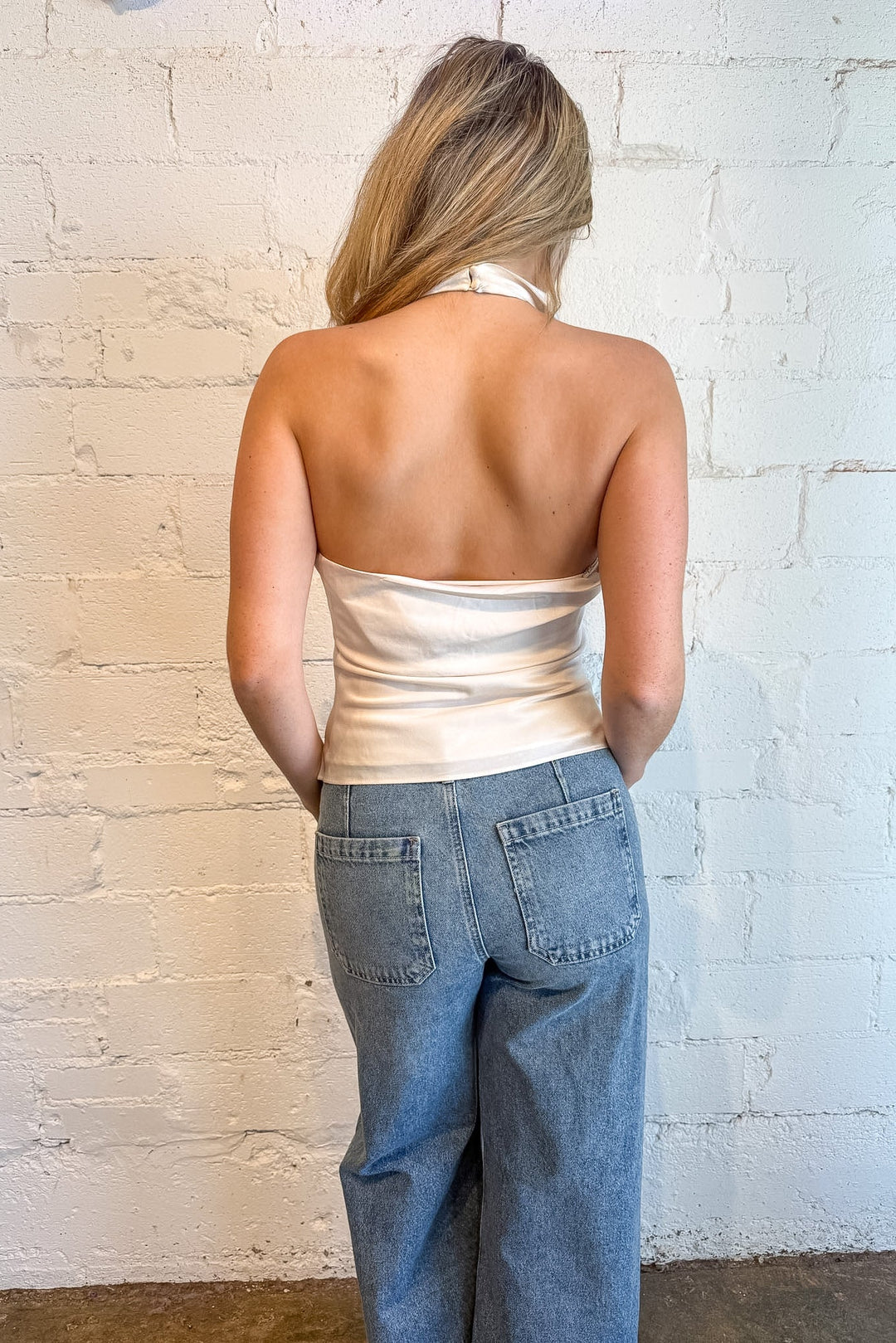 white halter top