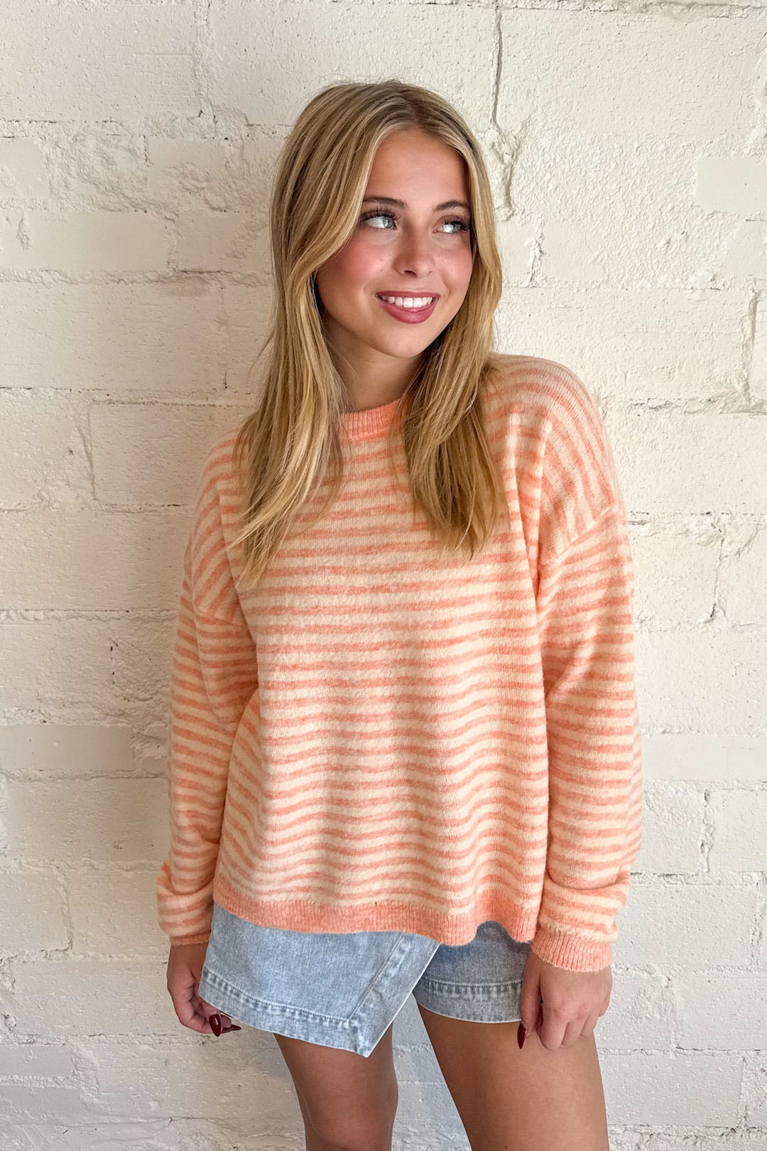 Haley Stripe Knit Top, Sweater, Striped, Sweater, Knit Tops, Long Sleeve Tops, Adeline Boutique, Dallas Boutique, Women's Boutique