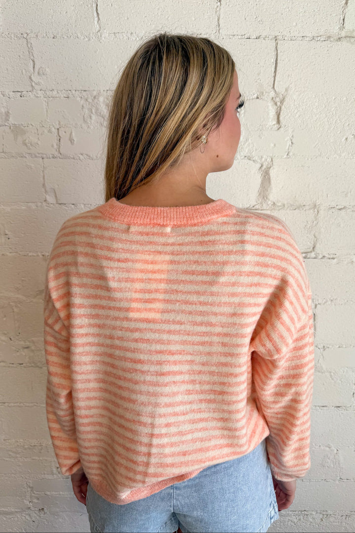 Haley Stripe Knit Top, Sweater, Striped, Sweater, Knit Tops, Long Sleeve Tops, Adeline Boutique, Dallas Boutique, Women's Boutique