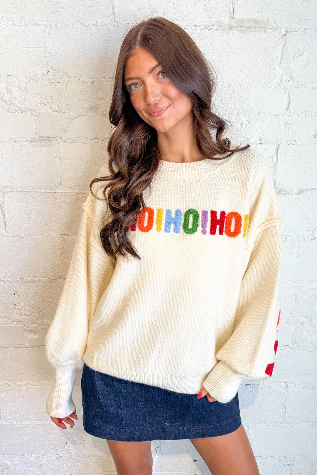 Oversized Hohoho Christmas Sweater, Sweater, Christmas Sweaters, Knit Sweater, holiday Styles, Gift Ideas