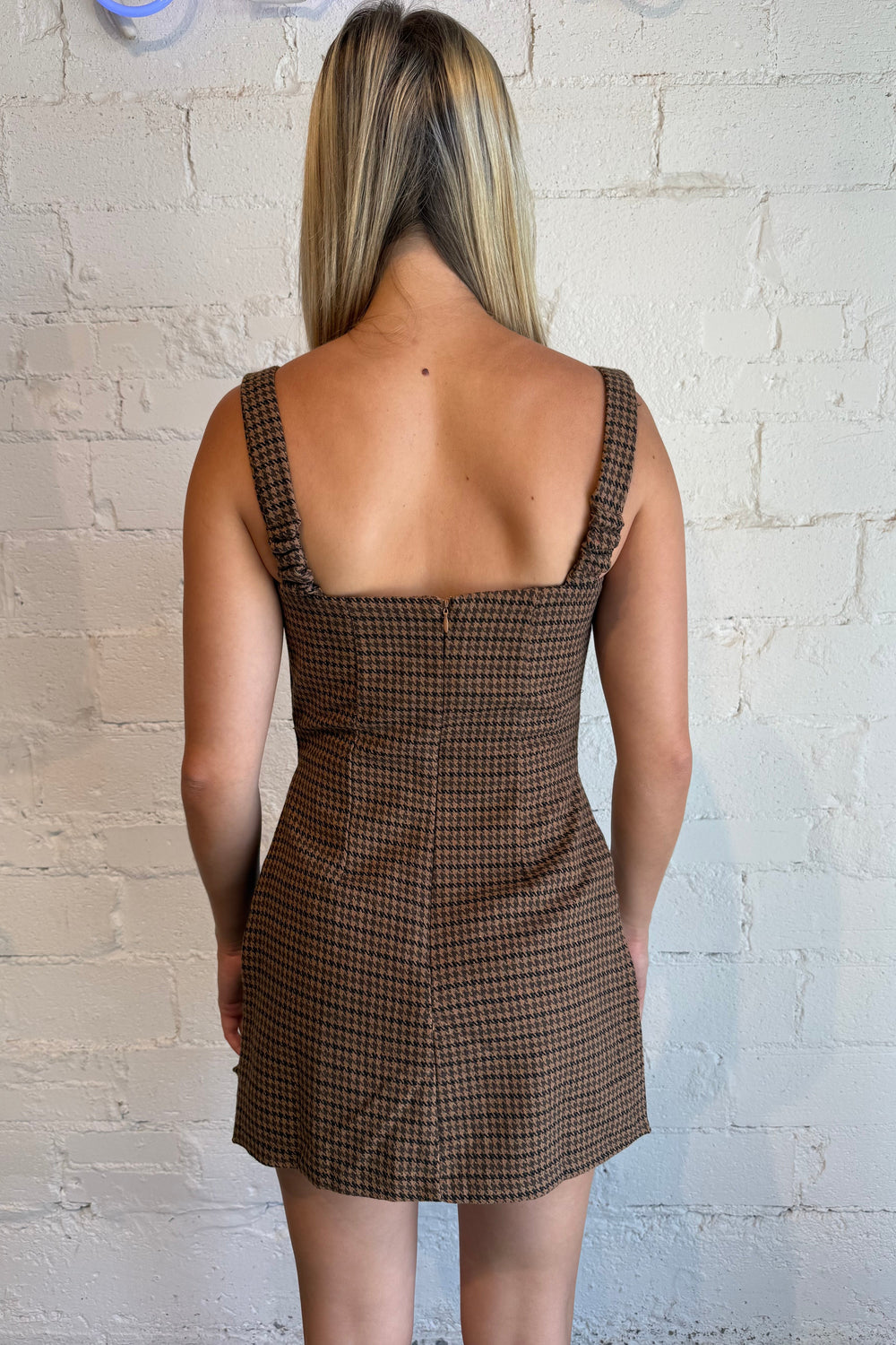 paid dress, plaid romper, plaid romper dress 