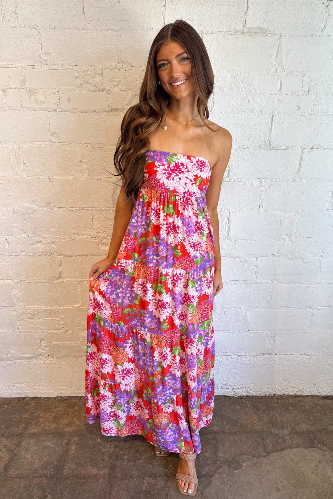 Passion Hydrangea Tie Back Maxi, Maxi Dress, Summer Styles, Adeline Boutique, Dallas Boutique, Wedding Guest Dresses