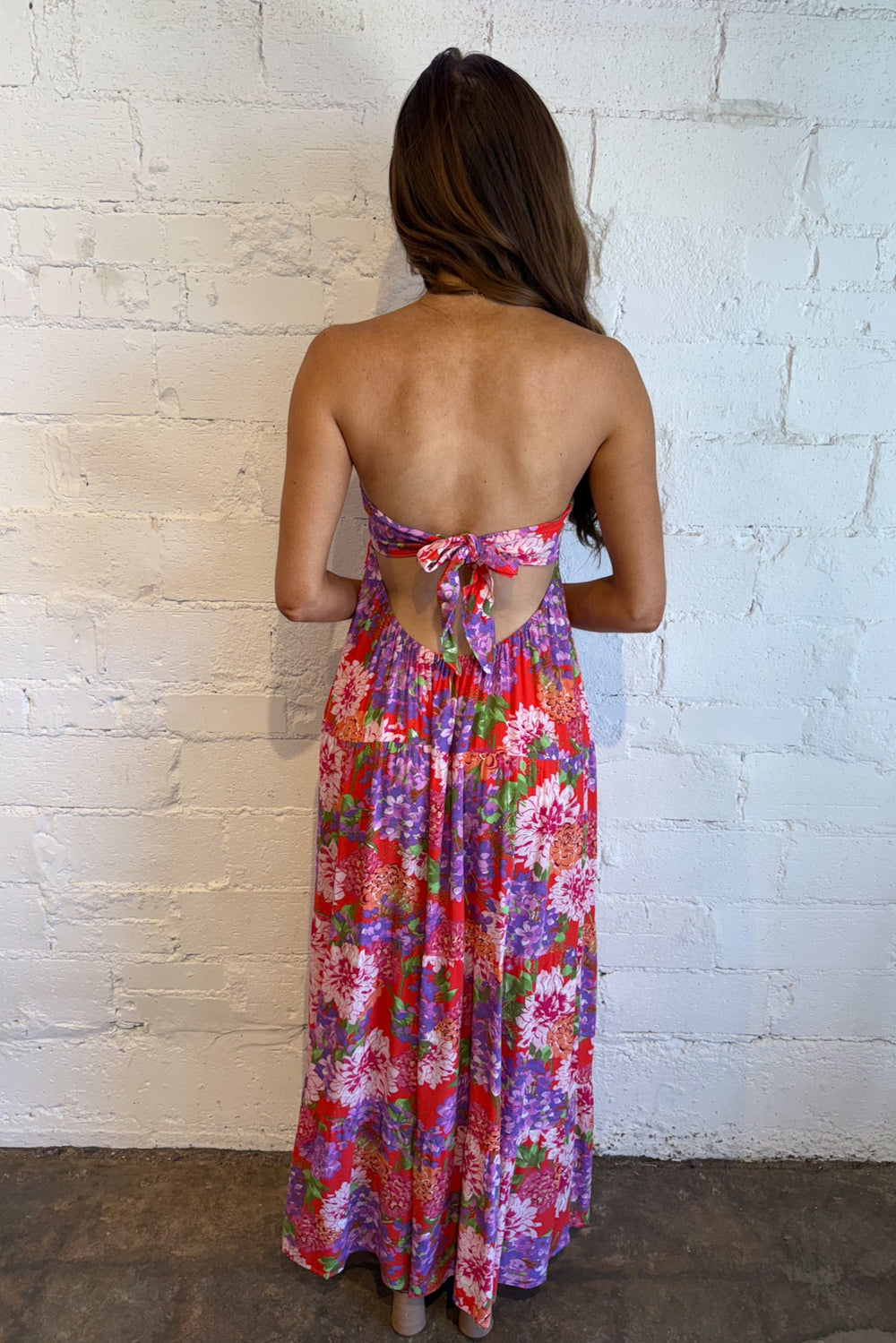 Passion Hydrangea Tie Back Maxi, Maxi Dress, Summer Styles, Adeline Boutique, Dallas Boutique, Wedding Guest Dresses