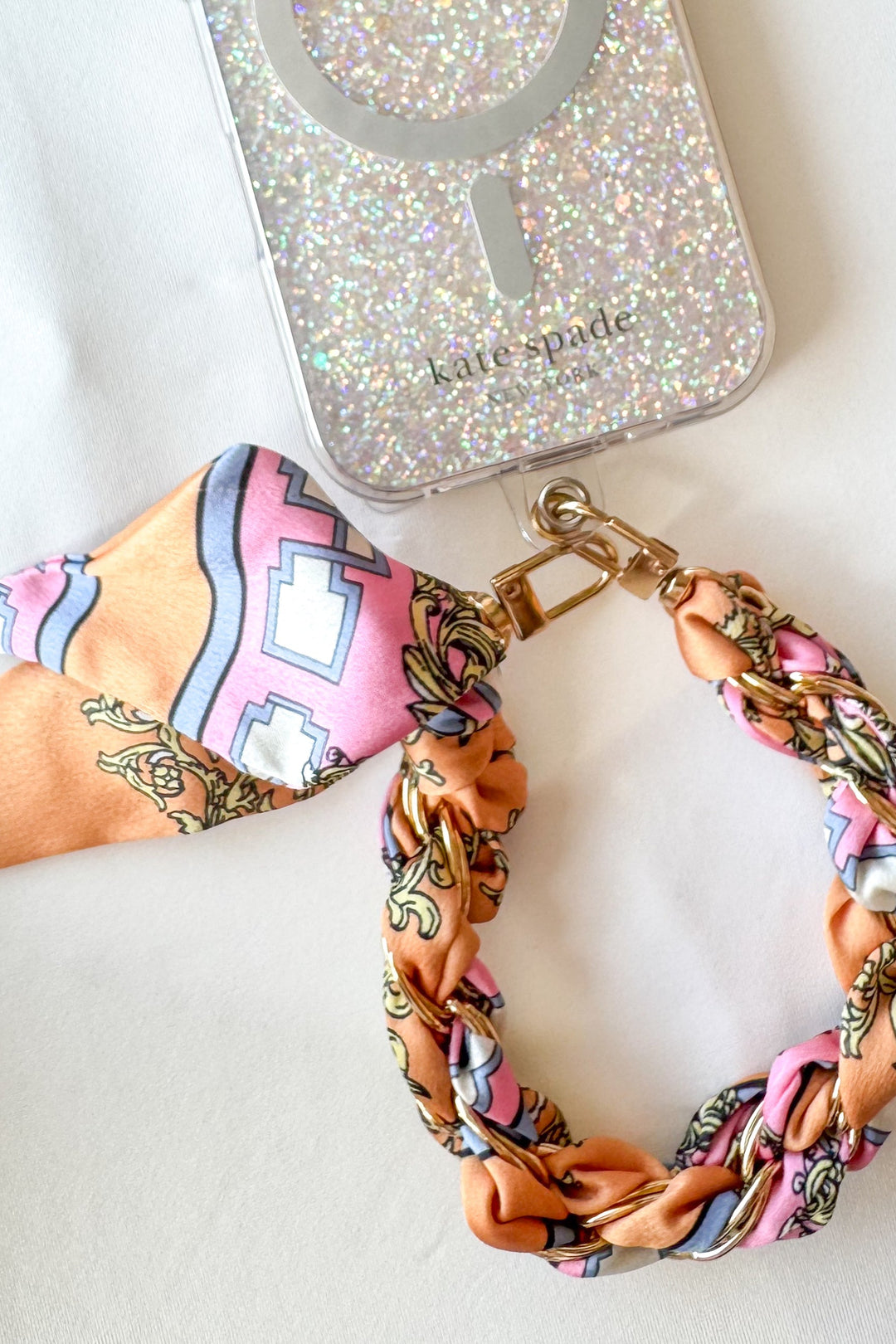 Peach & Pink Pop Phone/Key Chain, accessories,Key Chain, Adeline Boutique, Dallas Boutique, Accessory 