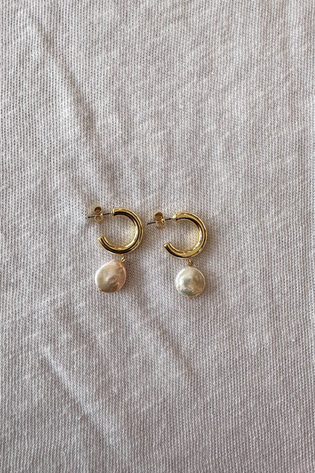Pearl Loop Earring, Earrings, Jewelry, Adeline Boutique 