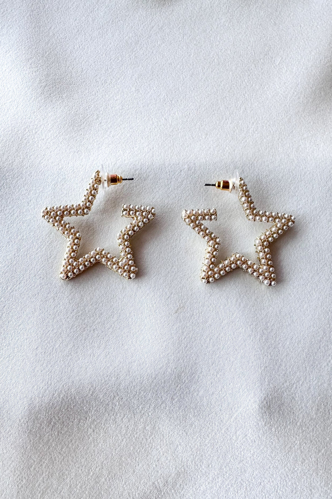 Pearl Star Hoop Earring, Earrings, Jewelry, Accessories, Adeline Boutique, Dallas Boutique, Boutiques
