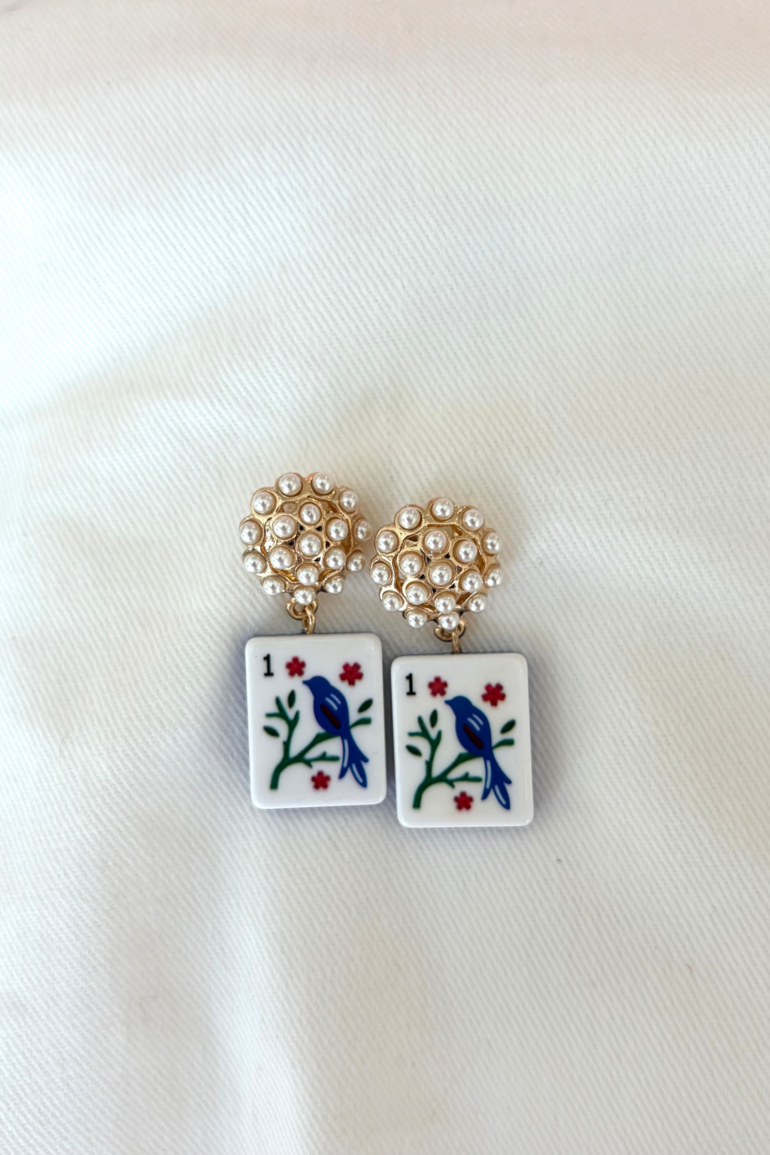 Pearl Tile Earrings, adeline boutique, dallas boutique, boutique