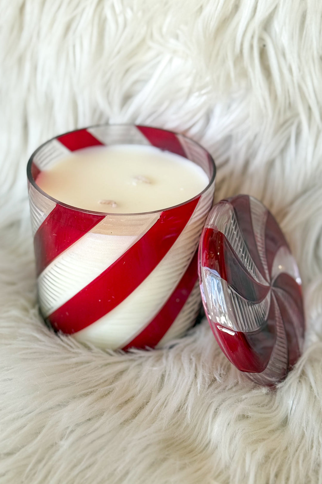 Peppermint Twist Candle Large, Holiday Candles, Candles, Home Accessories, Adeline Boutique, Dallas Boutique