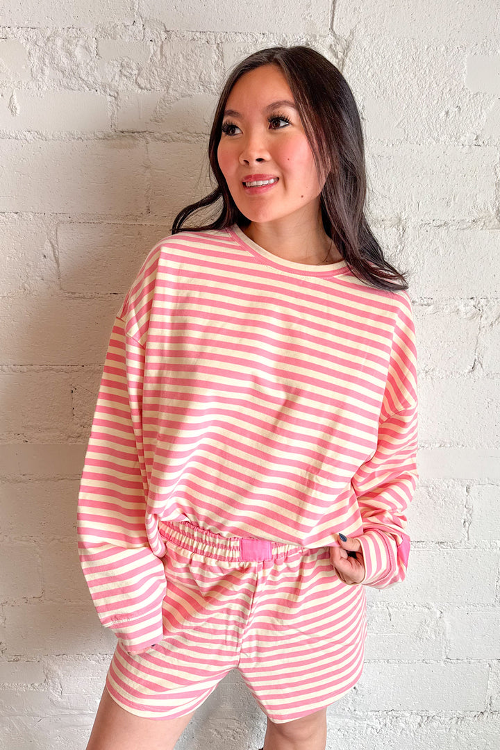 The Weekend Edit Shorts, Shorts, Bottoms, Loungewear, Sets, Matching Sets, Two Piece Set, Striped Set, Spring Styles, Adeline Boutique, Dallas Boutique, Short Set