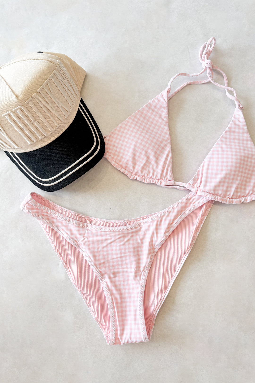 Pink Gingham Reversible Swimsuit Top, Gingham Swimsuit, Reversible Swimsuit, Spring Break Styles, Vacation Swimsuits, Adeline Boutique, Dallas Boutique, Swim