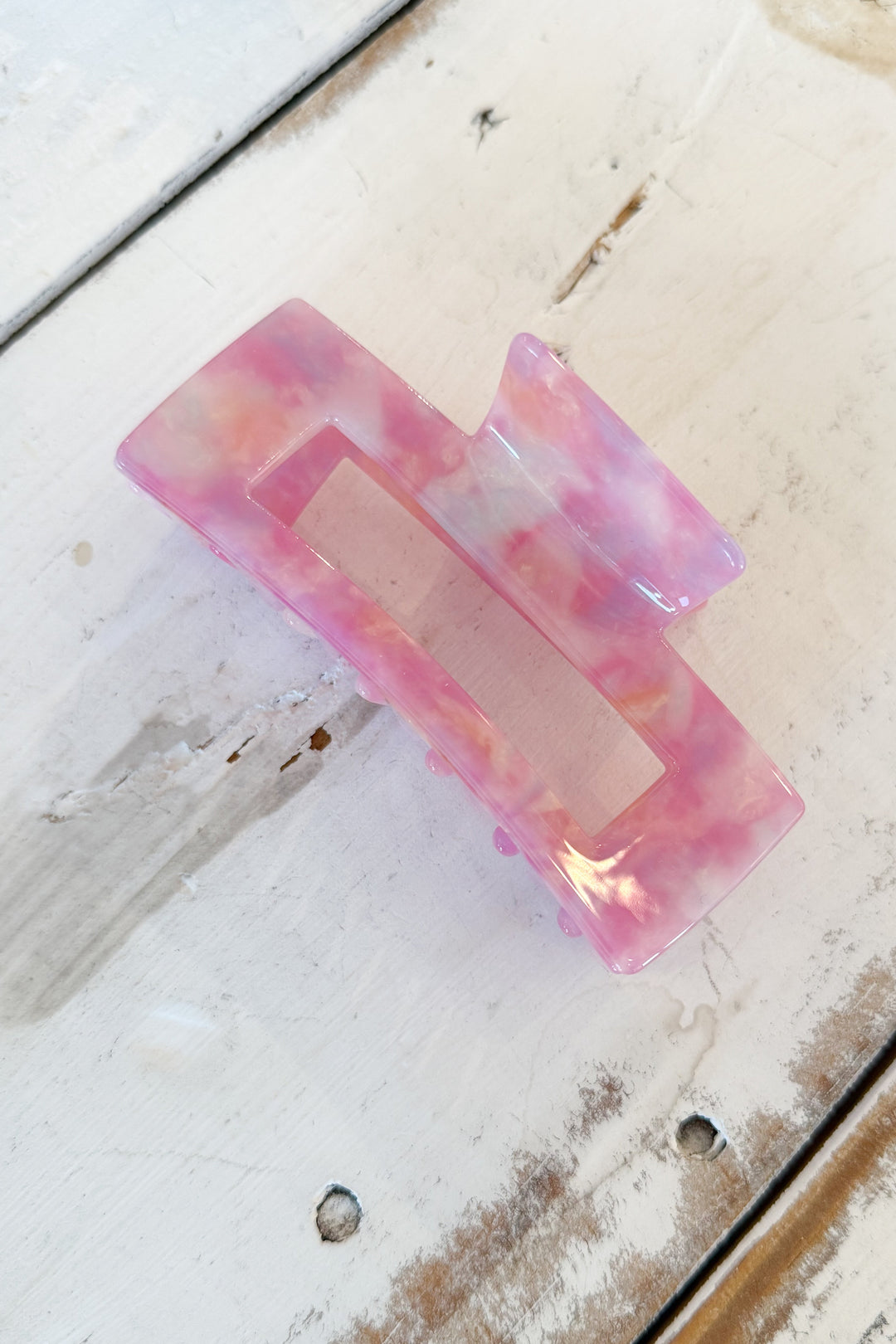 Pink Malibu Rectangle Claw Clip, claw clip, dallas boutique, boutique, adeline boutique