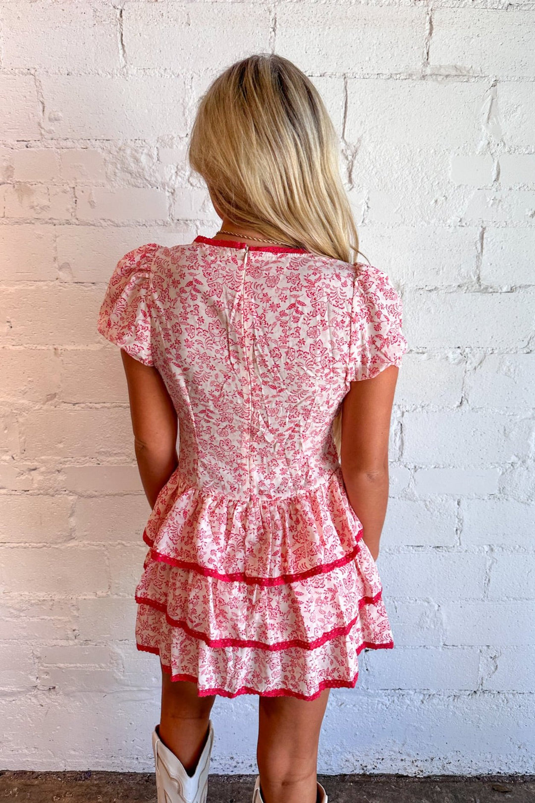 Romper, Floral Romper, Floral Dress, Dallas Boutique, Ruffle Dress