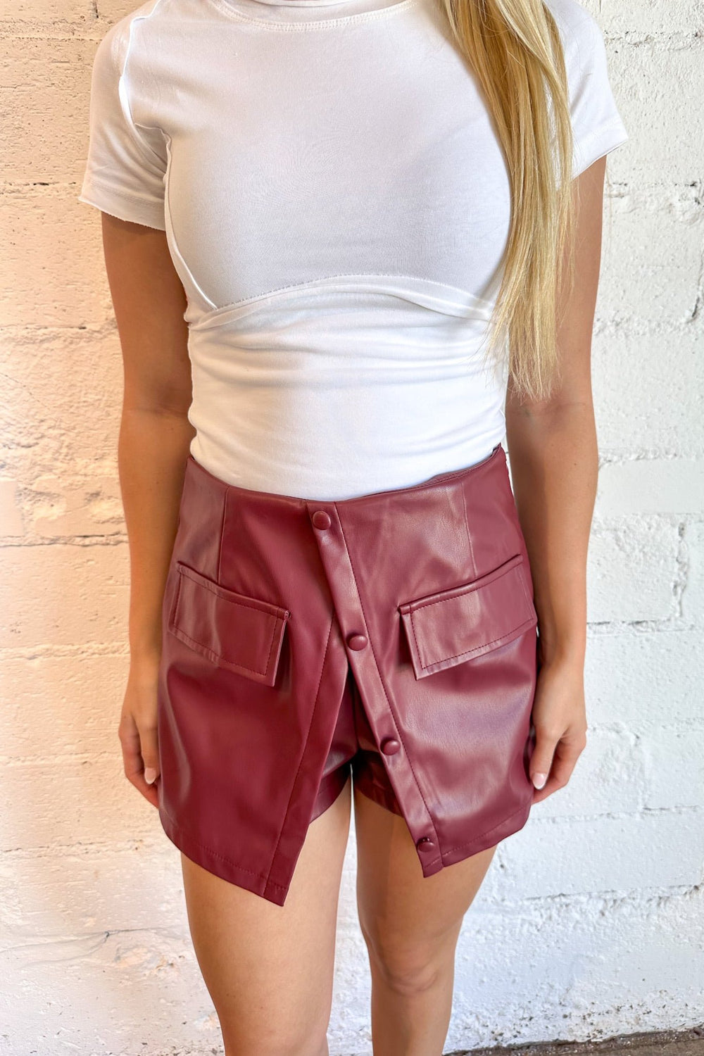 Leather Mini Skort, Mini Skort, Leather Skirt, Leather Mini Skirt, Mini Skirt, Dallas Boutique 