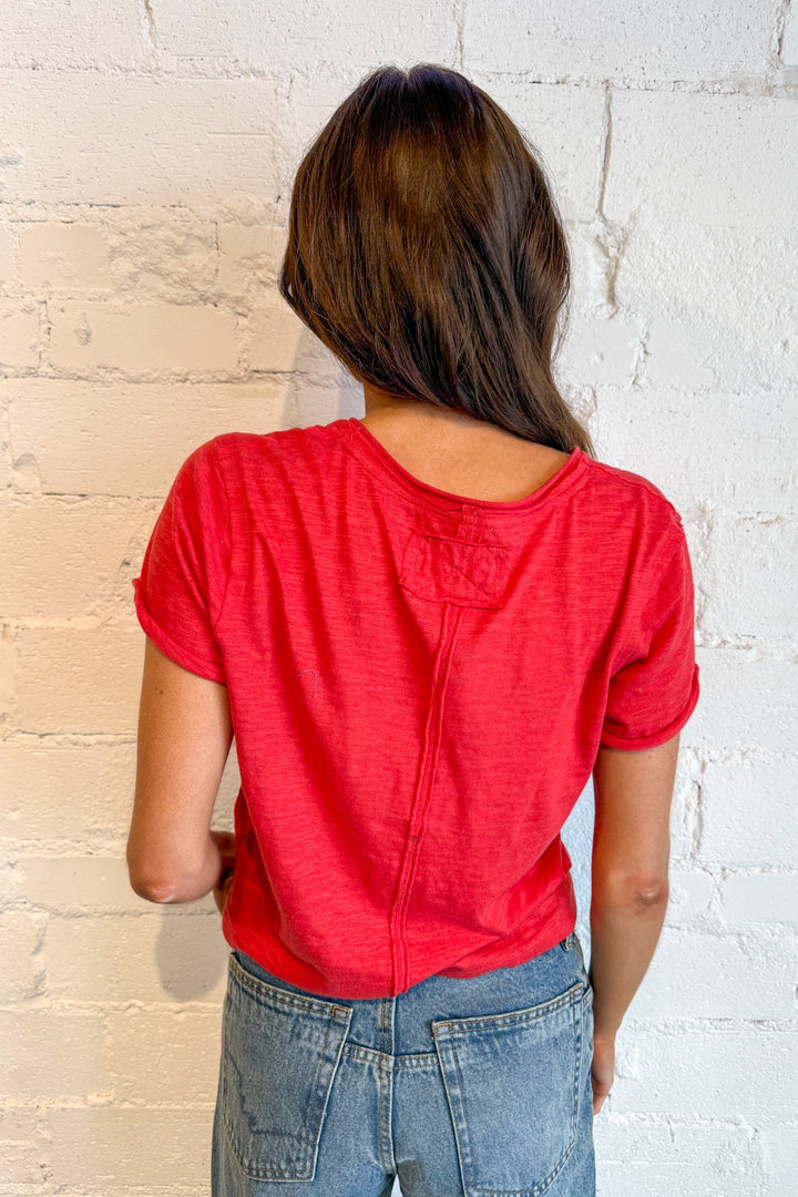 Free People Take 2 Tee, Basic Tee, Basic Tops, Vnecks, Plain Tee, Adeline Boutique, Dallas Boutique, Shirts, Tops, Women's Boutique, Women's Fashion, Free People Tops