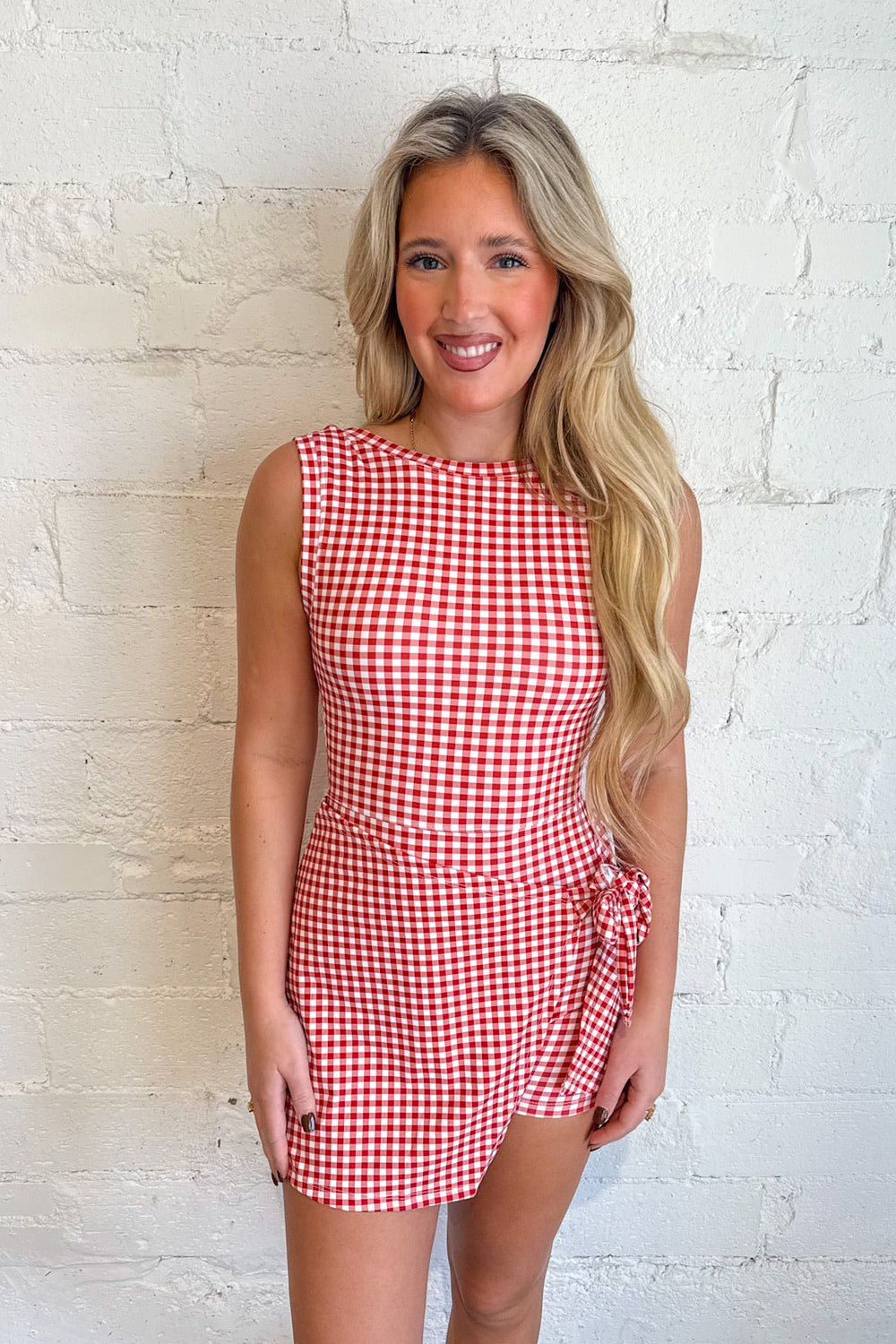Gingham Print Wrap Tie Front Dress, Gingham Print, Gingham Dress, Tennis Dress, Thanksgiving Styles, Dresses, Adeline Boutique, Dallas Boutique, Women's Boutique