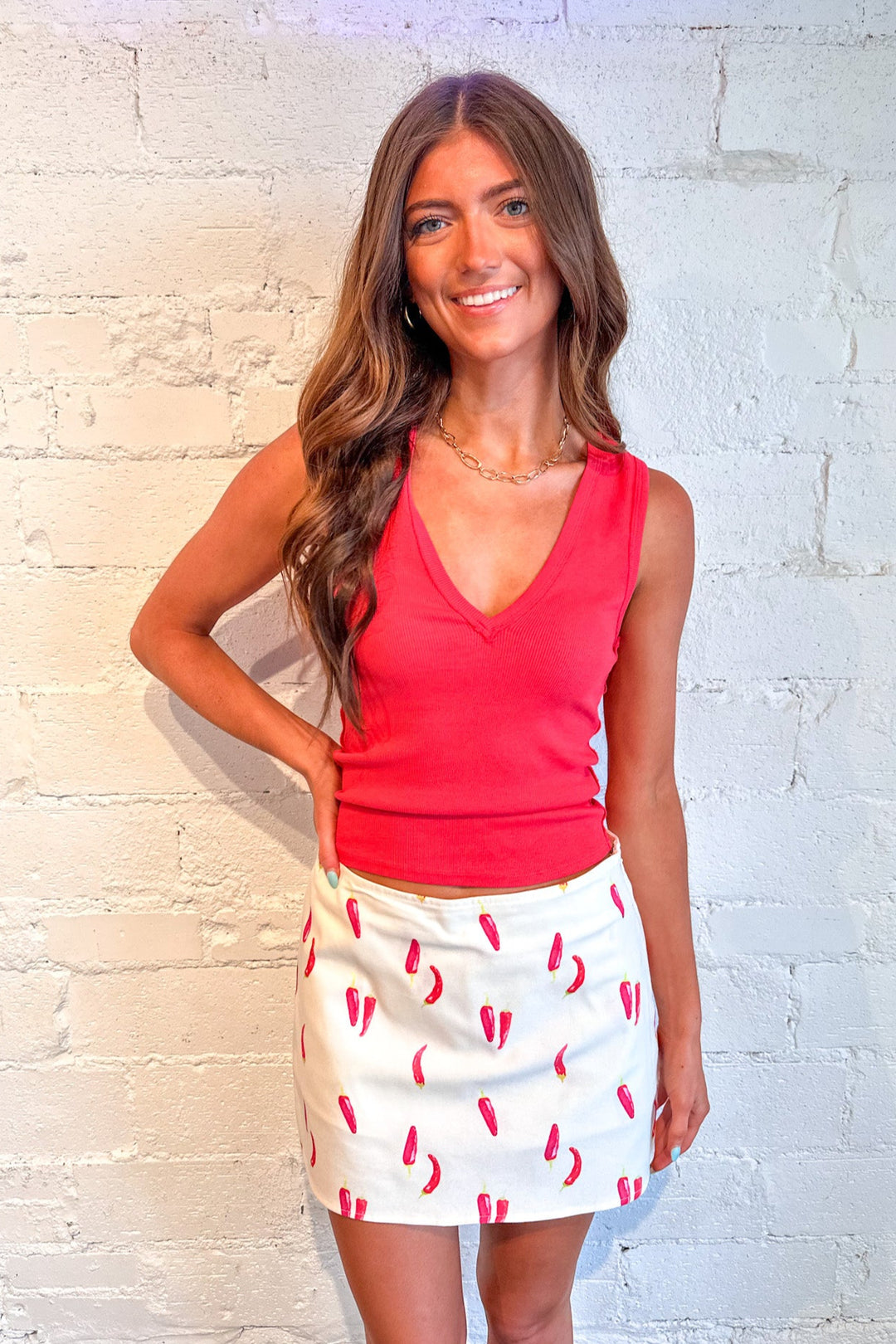 Red Pepper Mini Skort, Mini Skirt, Adeline Boutique, Dallas Boutique, Boutiques, Summer Styles