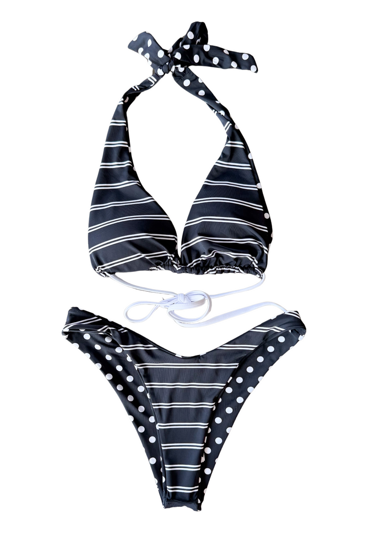 Reversible Stripe/Polka Dot Bikini Bottoms, swim, swimsuit, swimwear, dallas boutique, boutique, adeline boutique