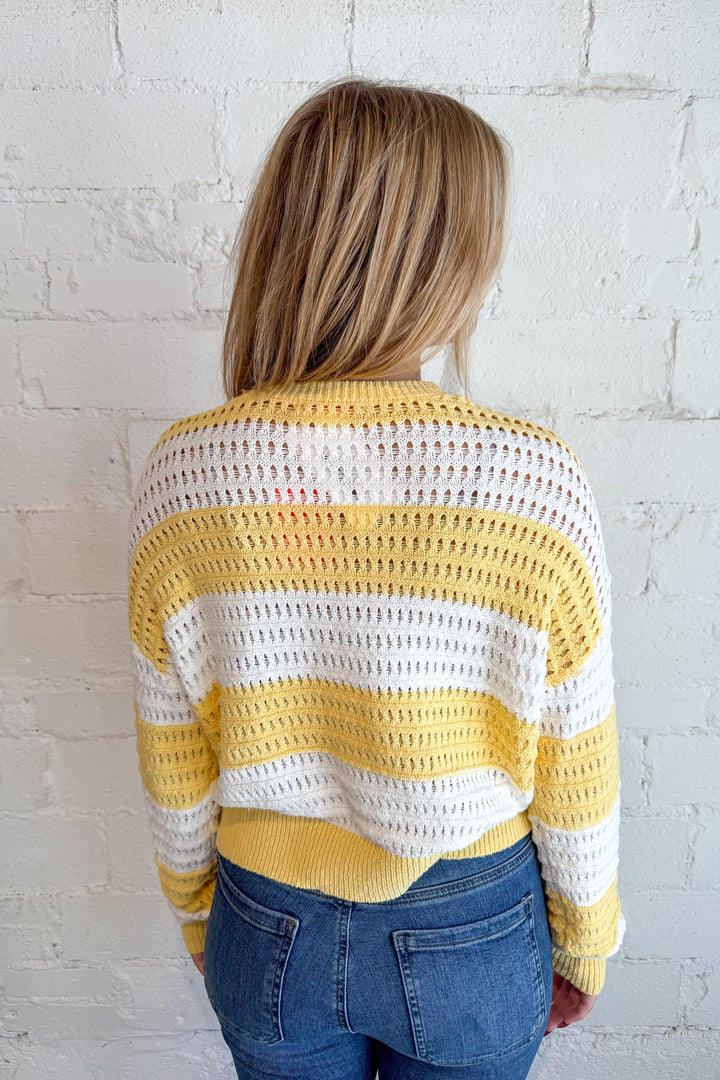Sadie Mesh Stripe Knit Sweater, Knit Sweater, Sweaters, Striped Sweater, Tops, Adeline Boutique, Dallas Boutique, Fall and Winter Styles