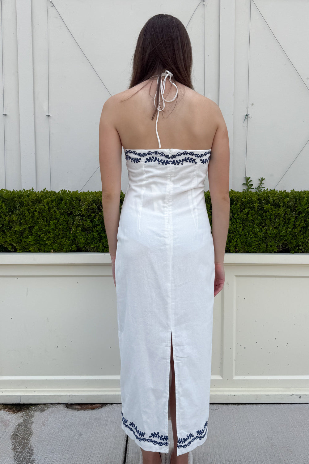 Santorini Summer Maxi Dress Back, adeline boutique, dallas boutique, boutique
