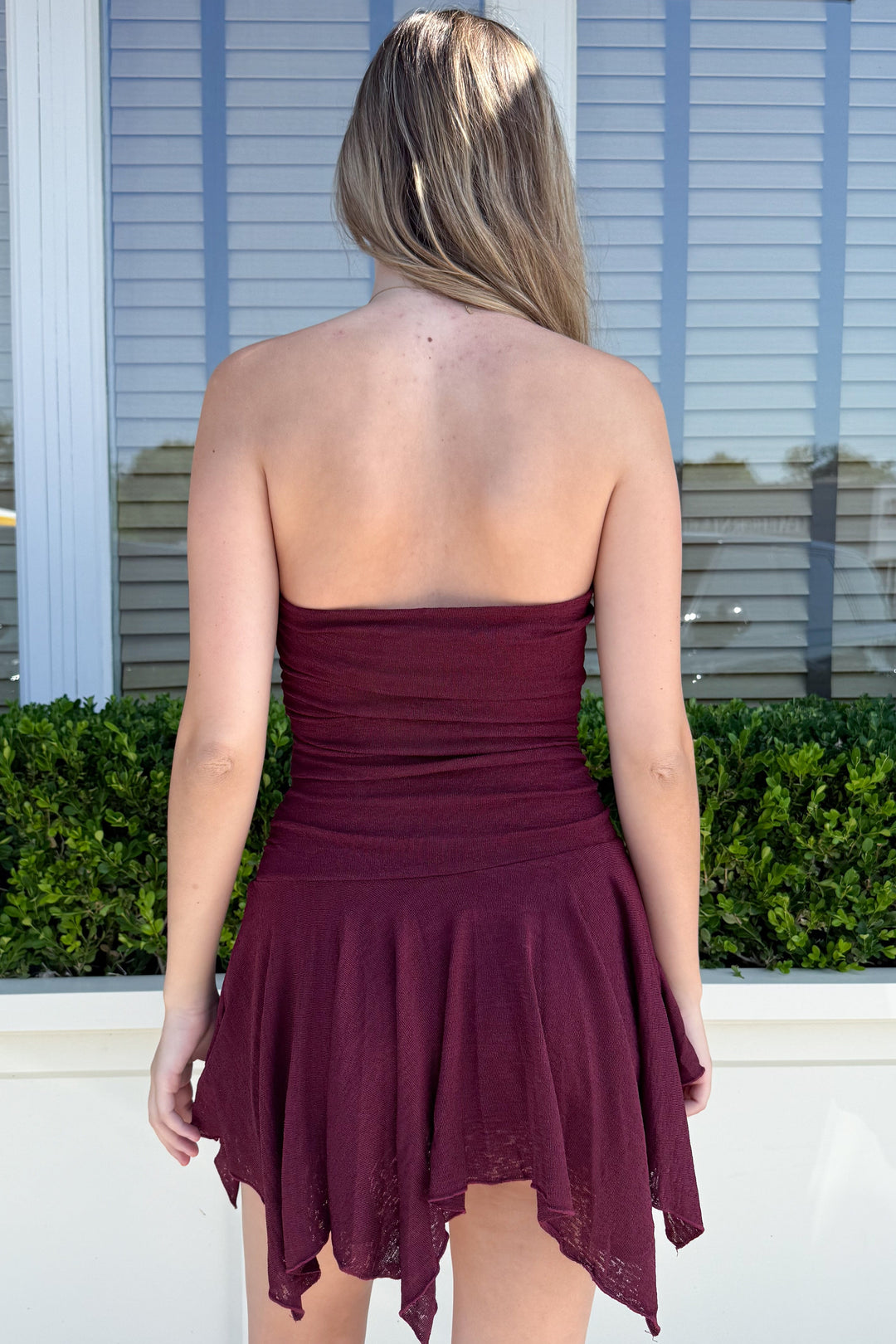 September Stroll Dress Crimson Back, adeline boutique, dallas boutique, boutique