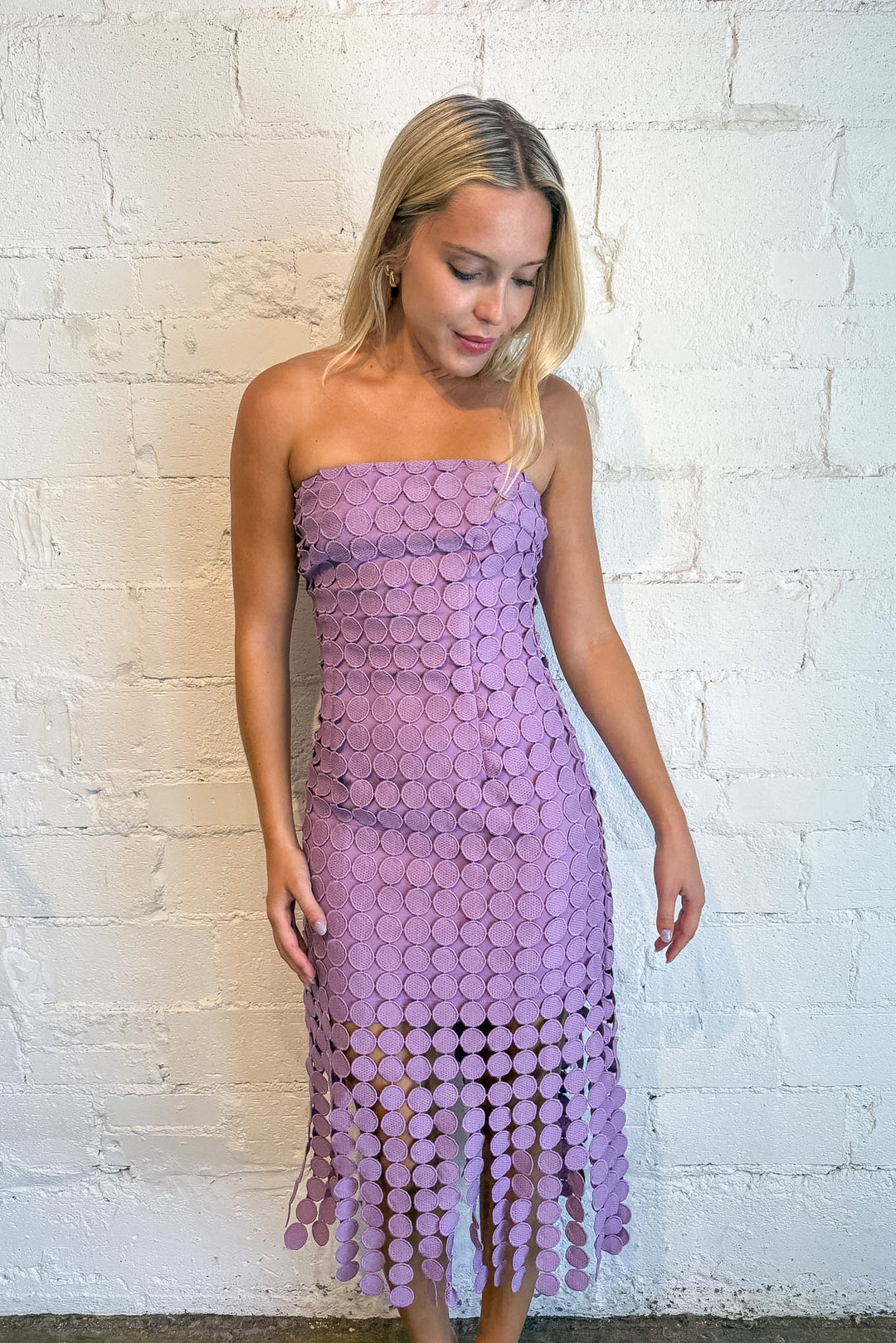 midi dress with fringe fun, #adelineboutique, #boutique