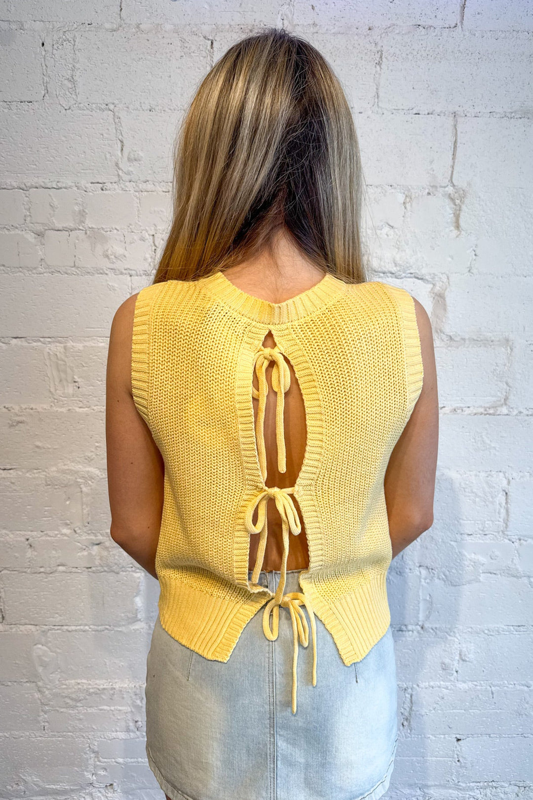 Sleeveless Sweater Tank, Sweater Tank, Spring Styles, Yellow Tops, Tops, Knit Tops, Adeline Boutique, Dallas Boutique