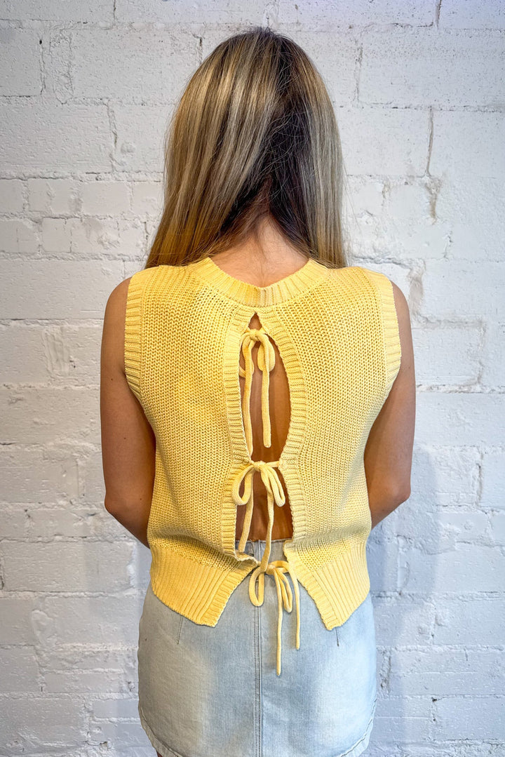 Sleeveless Sweater Tank, Sweater Tank, Spring Styles, Yellow Tops, Tops, Knit Tops, Adeline Boutique, Dallas Boutique