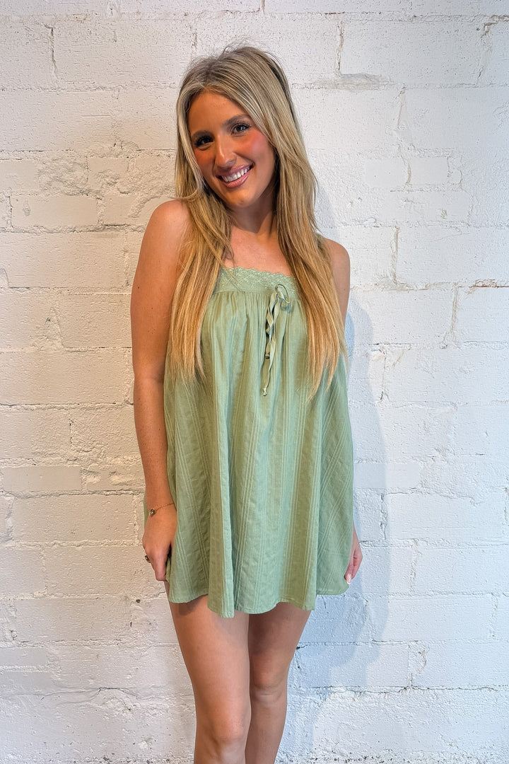 green dress, sage dress, women's casual sage dress 