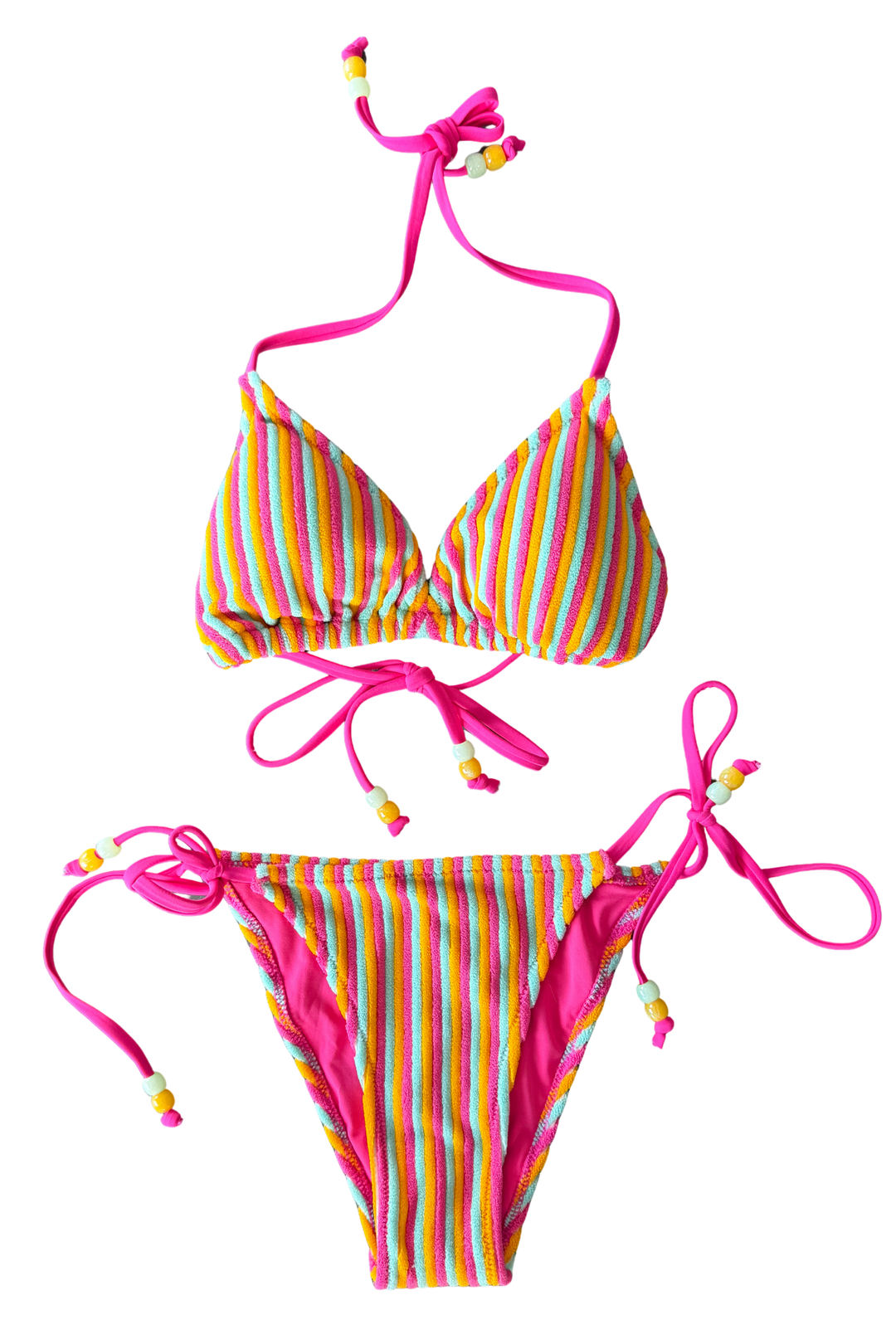 Summer Sunset Stripe Bikini Top, top, tops, bikini, swim, swimsuit, swimwear, dallas boutique, adeline boutique, boutique 