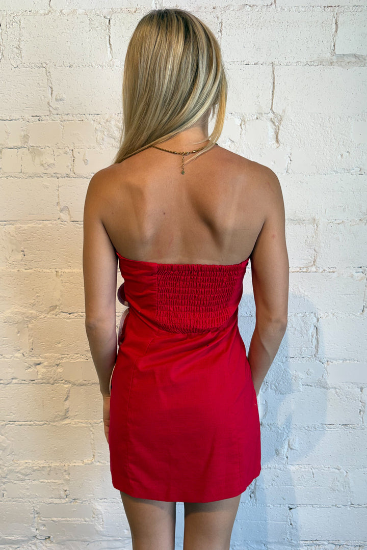 Susie Mini Dress Red Back, adeline boutique, dallas boutique, boutique