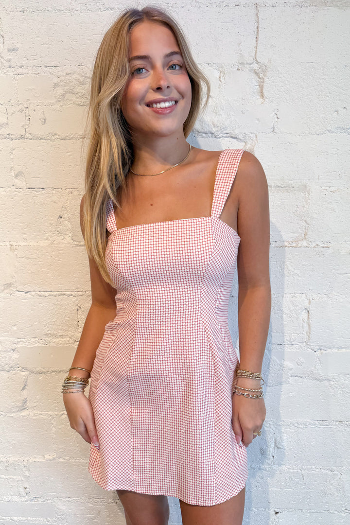 Sweet Caroline Mini Dress Coral, adeline boutique, dallas boutique, boutique