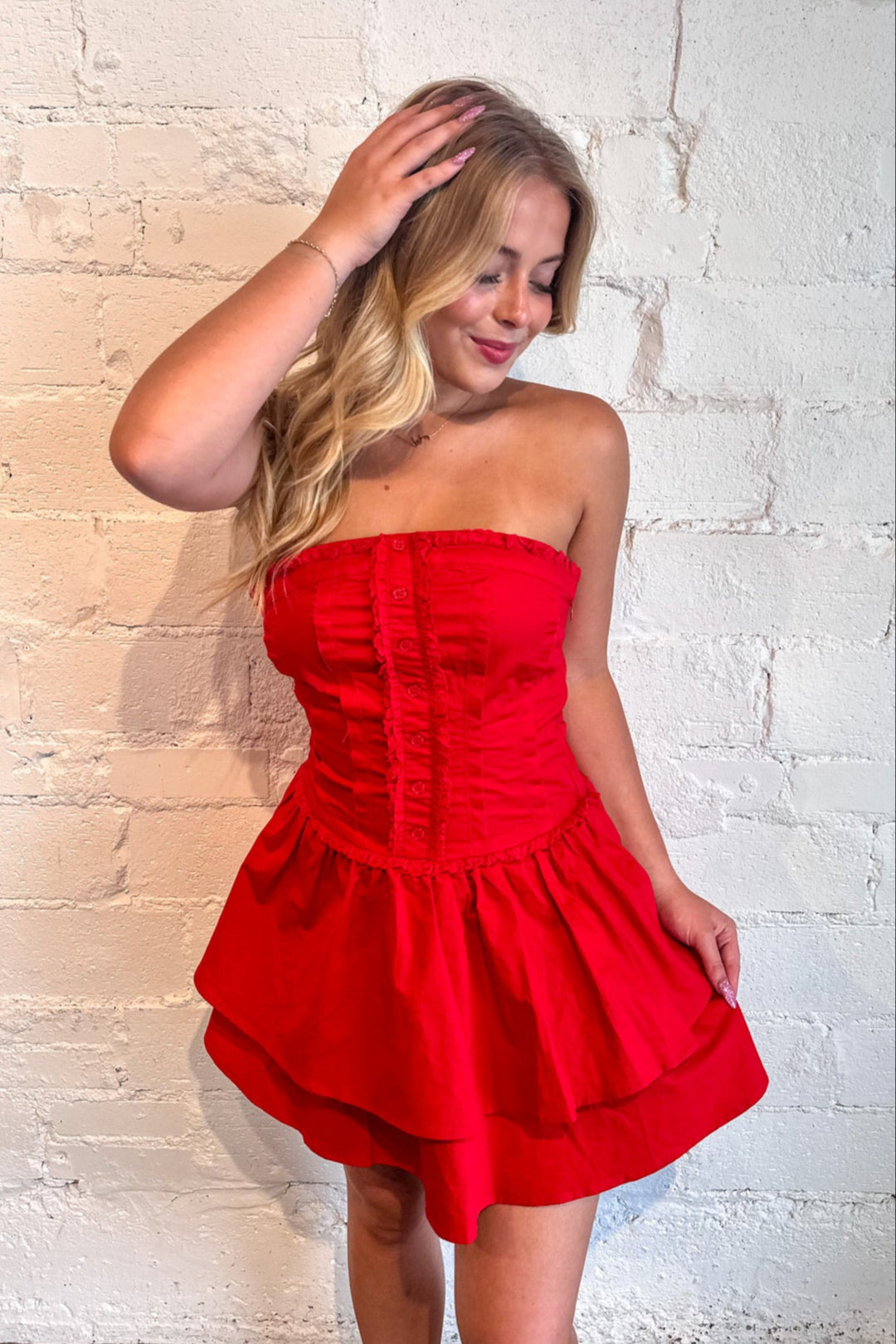 Sweet Escape Strapless Mini Dress, Strapless Dress, Summer Dress, 4th of July Outfits, Dresses, Adeline Boutique, Boutiques, Dallas Boutiques