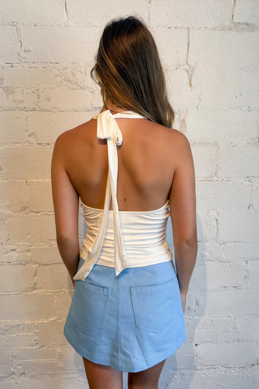 The Blair Skort Blue Back, adeline boutique, dallas boutique, boutique 