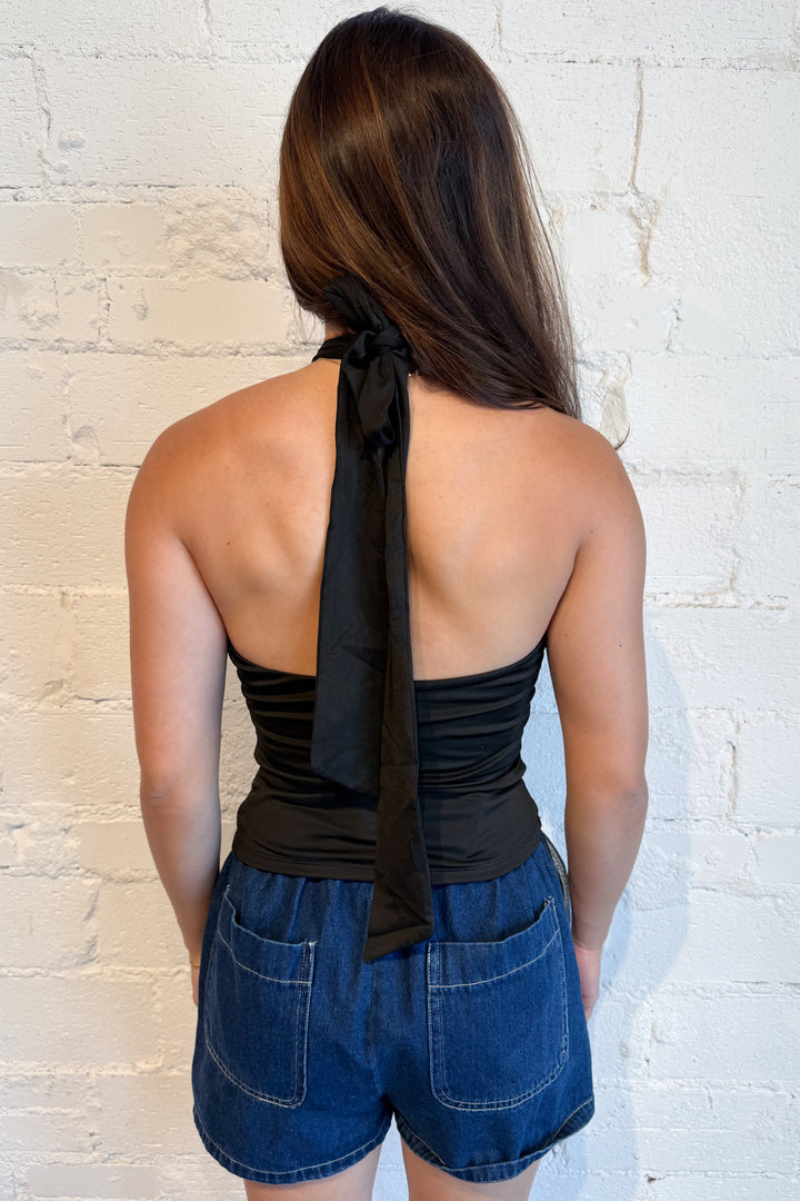 The Go-To Denim Skort Back, adeline boutique, dallas boutique, boutique