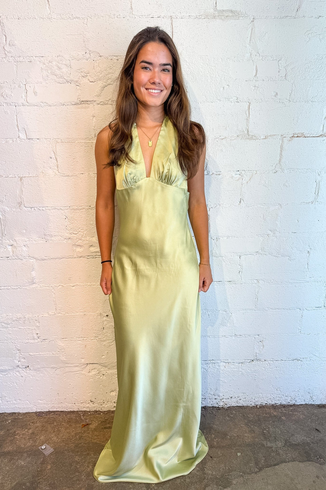 Green Maxi Dress, Green Dress, Maxi Dress, SIlk Dress