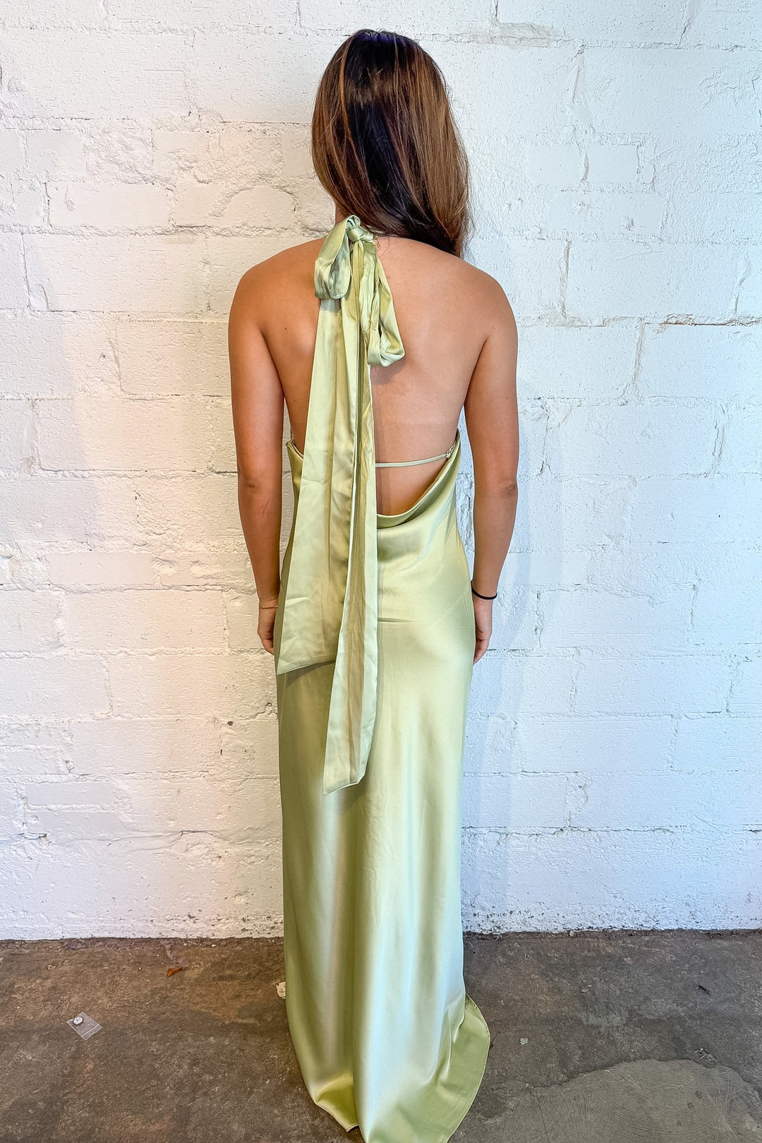 Green Maxi Dress, Green Dress, Maxi Dress, SIlk Dress