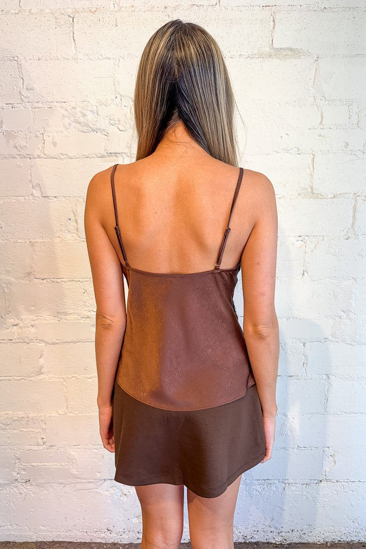 Lace Top, Going Out Top, Brown Top, Brown Lace Tank
