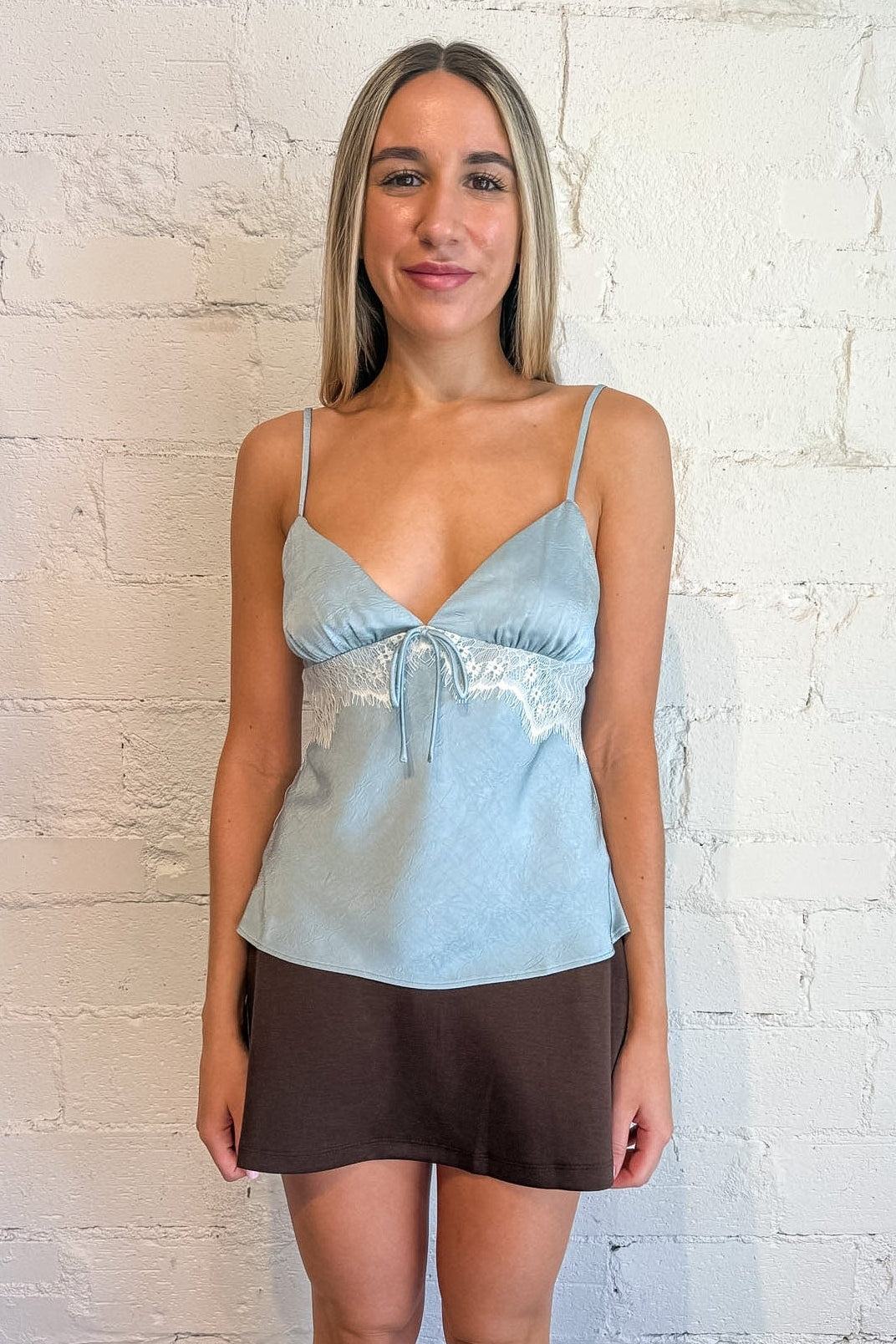 Lace Top, Going Out Top, Blue Top, Blue Lace Tank