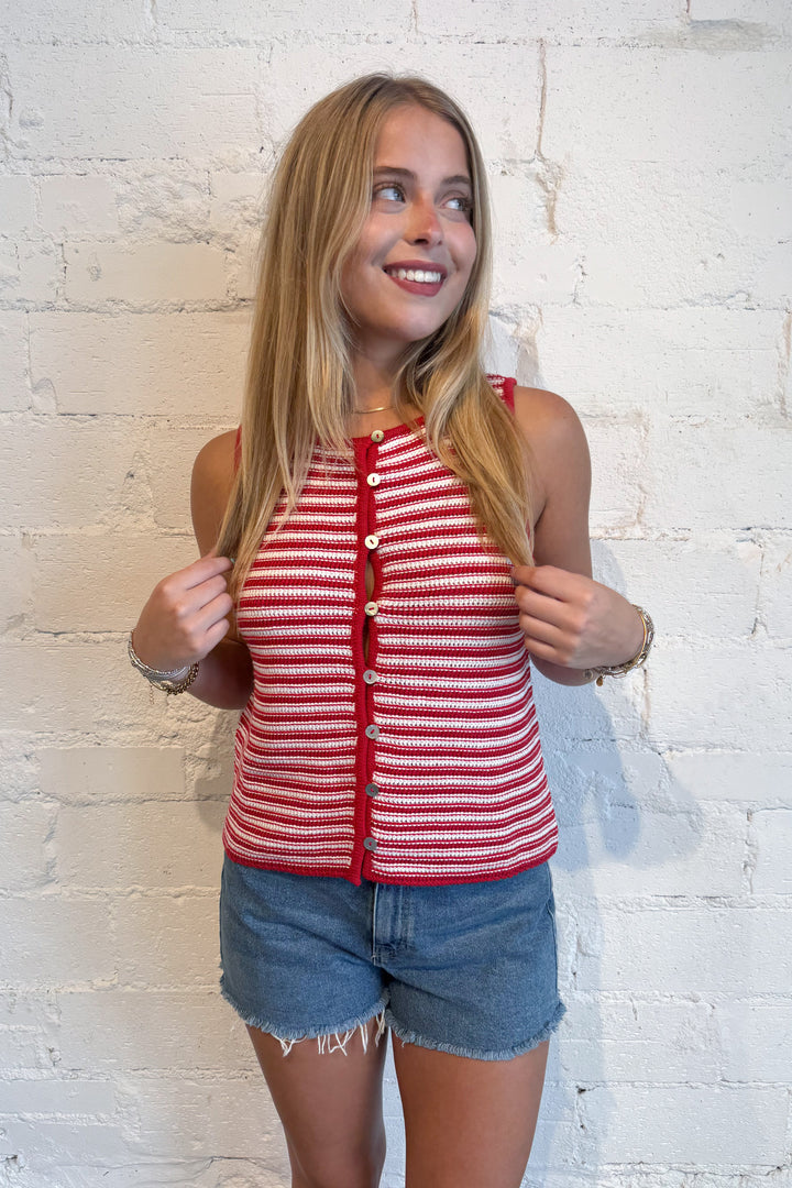 The Sideline Top Red, adeline boutique, dallas boutique, boutique