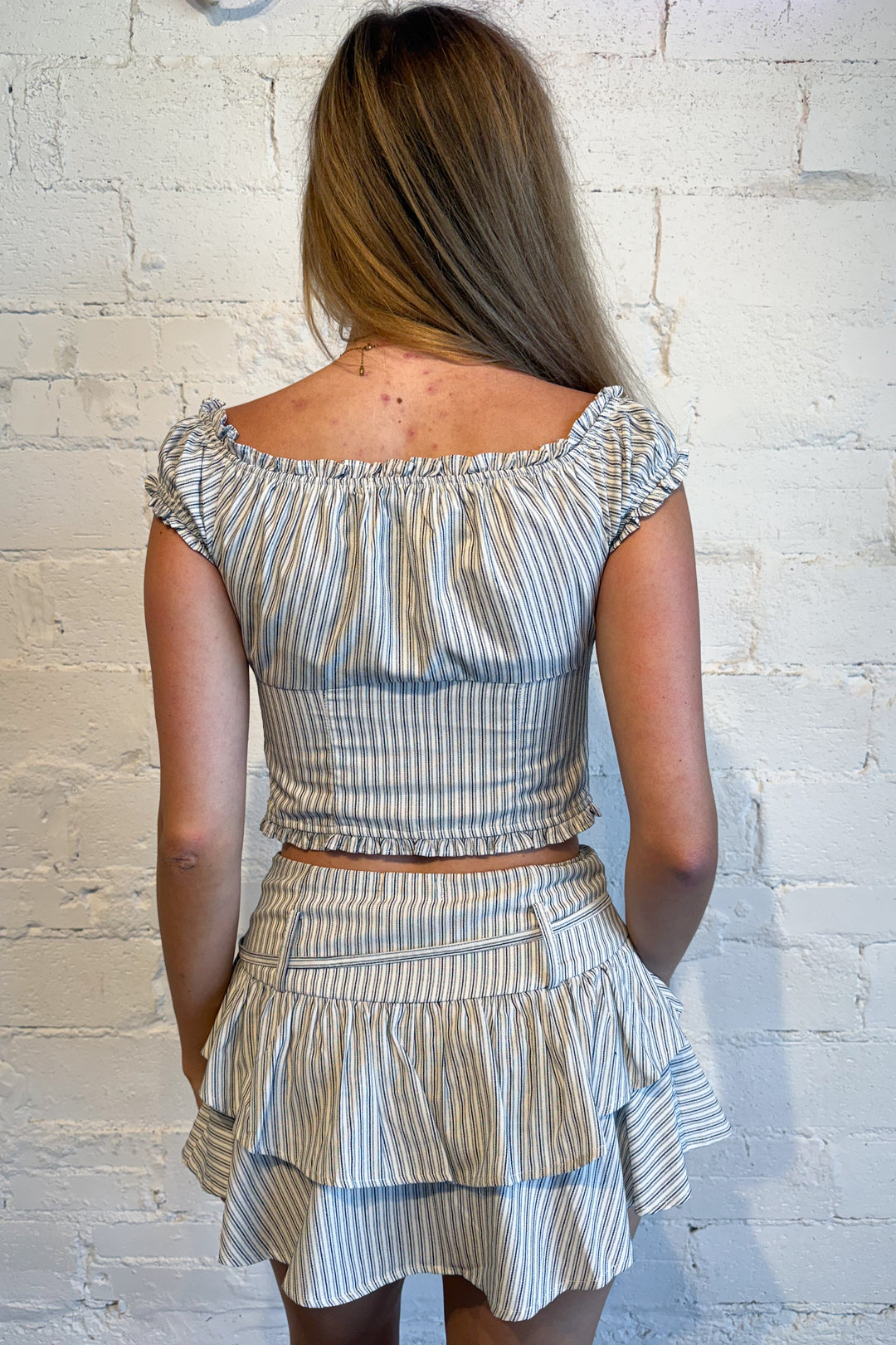 The Sutton Top Navy Back, adeline boutique, dallas boutique, boutique