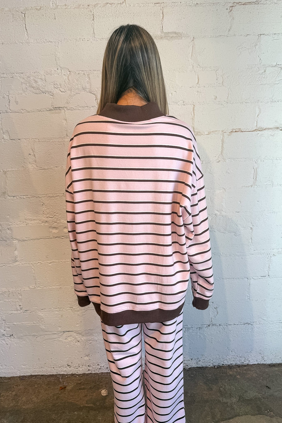 The Weekend Lounge Pants, Pink Striped Lounge Pants