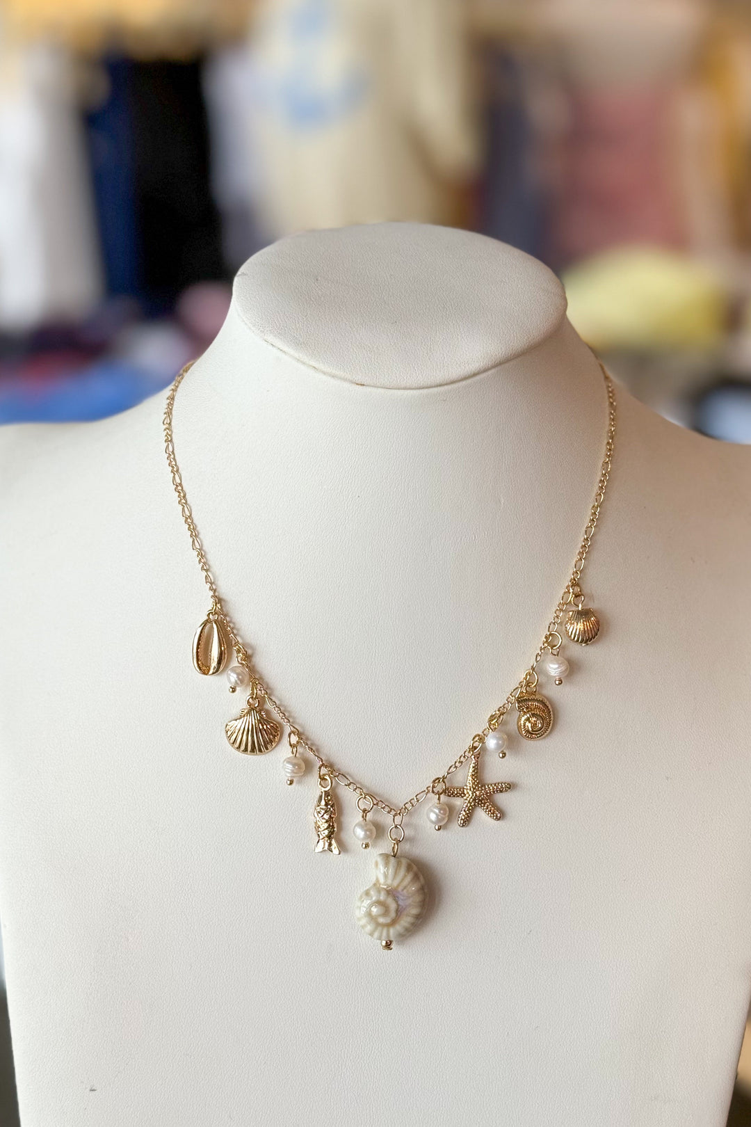 Under the Sea Charm Necklace, Necklace, Jewelry, Accessories, Adeline Boutique, Dallas Boutique, Boutique Jewelry 
