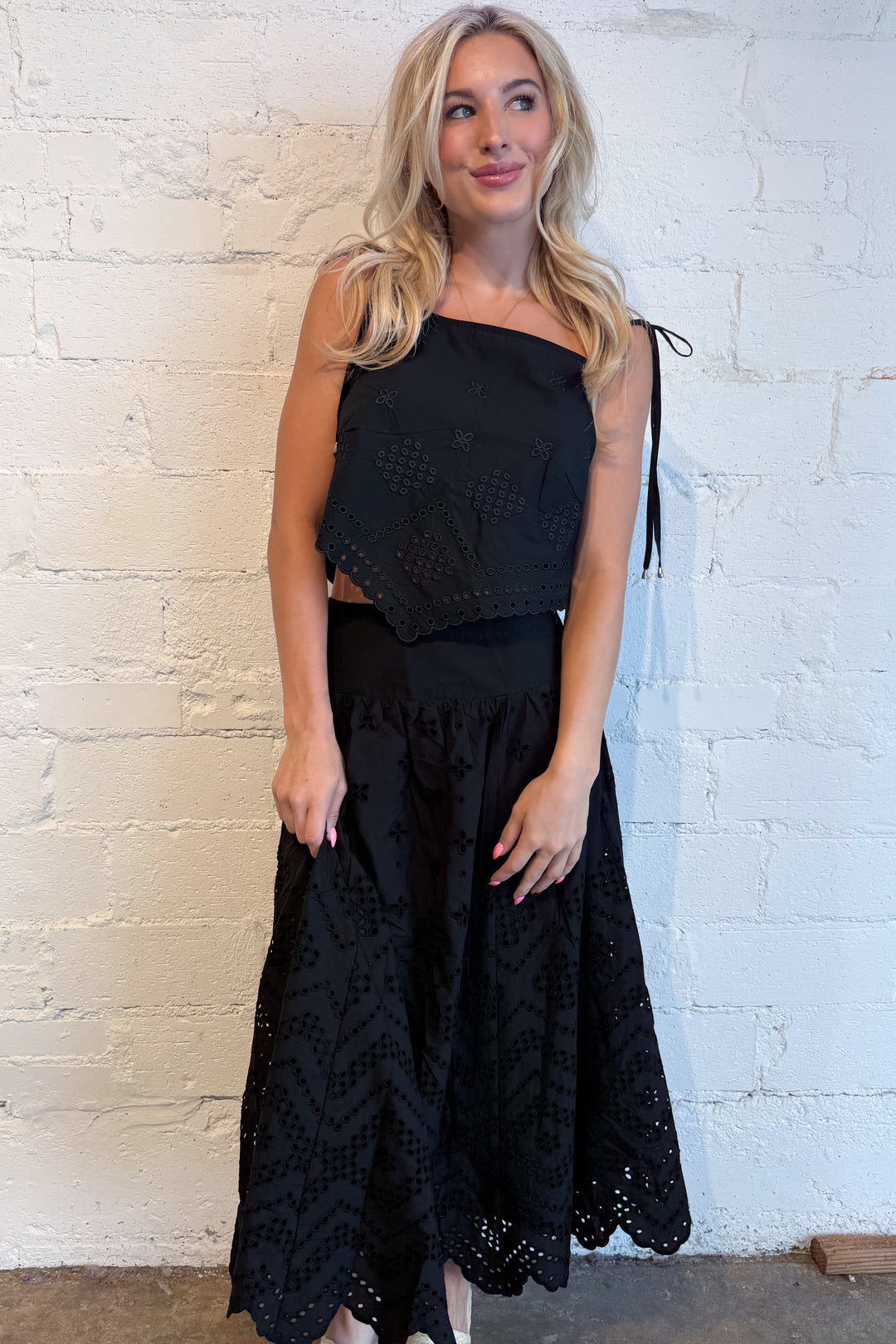 Uptown Girl Midi Skirt, adeline boutique, dallas boutique, boutique