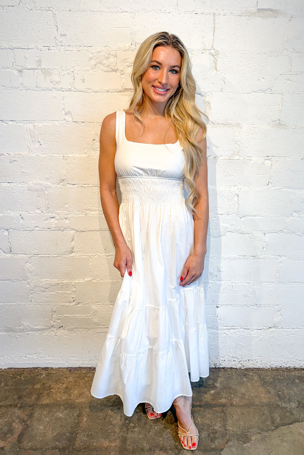 Shay Midi Dress, Midi Dress, Maxi Dresses, Adeline Boutique, Dallas Boutique, Boutique Dress, Easter Dress, White Dress, Spring and Summer Dress